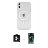MARSİLYAN™- iPhone 11 Kılıf Kutup Klasik Serisi - Şeffaf 360 Full Body Arka Koruyucu + PVD Metal Kamera Lens - MI