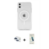 MARSİLYAN™- iPhone 11 Kılıf Kutup Klasik Serisi - Şeffaf Pasifik Cam Ekran Koruyucu + Pers Alüminyum Kamera Lens - LT