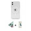MARSİLYAN™- iPhone 11 Kılıf Kutup Klasik Serisi - Şeffaf Pasifik Cam Ekran Koruyucu + Raze Metal Kamera Lens - KI