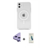 MARSİLYAN™- iPhone 11 Kılıf Kutup Klasik Serisi - Şeffaf Pasifik Cam Ekran Koruyucu + Raze Metal Kamera Lens - MR