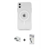 MARSİLYAN™- iPhone 11 Kılıf Kutup Klasik Serisi - Şeffaf Uv Polymer Nano Ekran Koruyucu + Pers Alüminyum Kamera Lens - YL