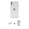 MARSİLYAN™- iPhone 11 Kılıf Kutup Klasik Serisi - Şeffaf Uv Polymer Nano Ekran Koruyucu + Renkli Kamera Lens Koruma Cam - YL