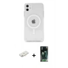 MARSİLYAN™- iPhone 11 Kılıf Kutup Klasik Serisi - Siyah 360 Mat Full Body Arka Koruyucu + Renkli Kamera Lens Koruma Cam - YL