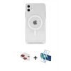 MARSİLYAN™- iPhone 11 Kılıf Kutup Klasik Serisi - Siyah 3D Antistatik Cam Ekran Koruyucu + Pers Alüminyum Kamera Lens - KI