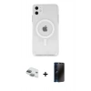 MARSİLYAN™- iPhone 11 Kılıf Kutup Klasik Serisi - Siyah 3D Antistatik Hayalet Cam Ekran Koruyucu + Pers Alüminyum Kamera Lens - YL