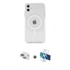 MARSİLYAN™- iPhone 11 Kılıf Kutup Klasik Serisi - Siyah 3D Antistatik Seramik Nano Ekran Koruyucu + Pers Alüminyum Kamera Lens - YL
