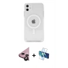 MARSİLYAN™- iPhone 11 Kılıf Kutup Klasik Serisi - Siyah 3D Antistatik Seramik Nano Ekran Koruyucu + Raze Metal Kamera Lens - SH