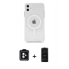 MARSİLYAN™- iPhone 11 Kılıf Kutup Klasik Serisi - Siyah 6D Antistatik Mat Seramik Hayalet Nano Ekran Koruyucu + PVD Metal Kamera Lens - YL