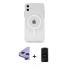 MARSİLYAN™- iPhone 11 Kılıf Kutup Klasik Serisi - Siyah 6D Antistatik Mat Seramik Hayalet Nano Ekran Koruyucu + Raze Metal Kamera Lens - MR