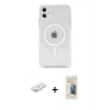 MARSİLYAN™- iPhone 11 Kılıf Kutup Klasik Serisi - Siyah 6D Mat Seramik Hayalet Nano Ekran Koruyucu + Renkli Kamera Lens Koruma Cam - YL