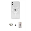 MARSİLYAN™- iPhone 11 Kılıf Kutup Klasik Serisi - Siyah Bilvis 3D Cam Ekran Koruyucu + Pers Alüminyum Kamera Lens - GD
