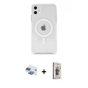 MARSİLYAN™- iPhone 11 Kılıf Kutup Klasik Serisi - Siyah Bilvis 3D Cam Ekran Koruyucu + Pers Alüminyum Kamera Lens - GI