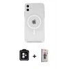 MARSİLYAN™- iPhone 11 Kılıf Kutup Klasik Serisi - Siyah Bilvis 3D Cam Ekran Koruyucu + PVD Metal Kamera Lens - YL