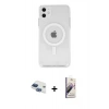 MARSİLYAN™- iPhone 11 Kılıf Kutup Klasik Serisi - Siyah Bilvis 3D Mat Cam Ekran Koruyucu + Pers Alüminyum Kamera Lens - LT