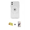MARSİLYAN™- iPhone 11 Kılıf Kutup Klasik Serisi - Siyah Bilvis 3D Mat Cam Ekran Koruyucu + Rainbow Kamera Lens Koruma Cam - KI