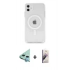 MARSİLYAN™- iPhone 11 Kılıf Kutup Klasik Serisi - Siyah Bilvis 3D Mat Cam Ekran Koruyucu + Raze Metal Kamera Lens - MI