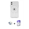MARSİLYAN™- iPhone 11 Kılıf Kutup Klasik Serisi - Siyah Bilvis 5in1 3D Magic Cam Ekran Koruyucu + Pers Alüminyum Kamera Lens - GI