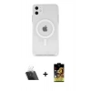 MARSİLYAN™- iPhone 11 Kılıf Kutup Klasik Serisi - Siyah Buffer Cam Ekran Koruyucu + Kamera Lens Koruma Cam - SF