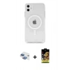 MARSİLYAN™- iPhone 11 Kılıf Kutup Klasik Serisi - Siyah Buffer Cam Ekran Koruyucu + Pers Alüminyum Kamera Lens - GI