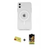 MARSİLYAN™- iPhone 11 Kılıf Kutup Klasik Serisi - Siyah Buffer Cam Ekran Koruyucu + Rainbow Kamera Lens Koruma Cam - KI