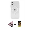 MARSİLYAN™- iPhone 11 Kılıf Kutup Klasik Serisi - Siyah Buffer Cam Ekran Koruyucu + Raze Metal Kamera Lens - SH