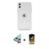 MARSİLYAN™- iPhone 11 Kılıf Kutup Klasik Serisi - Siyah Buffer Cam Ekran Koruyucu + Raze Metal Kamera Lens - KI