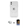 MARSİLYAN™- iPhone 11 Kılıf Kutup Klasik Serisi - Siyah Buffer Hayalet Cam Ekran Koruyucu + Pers Alüminyum Kamera Lens - YL
