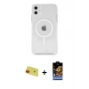 MARSİLYAN™- iPhone 11 Kılıf Kutup Klasik Serisi - Siyah Buffer Hayalet Cam Ekran Koruyucu + Rainbow Kamera Lens Koruma Cam - KI