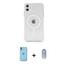 MARSİLYAN™- iPhone 11 Kılıf Kutup Klasik Serisi - Siyah Joko Magic 5D Cam + Neon Fosforlu Kamera Lens - TU