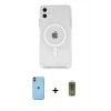 MARSİLYAN™- iPhone 11 Kılıf Kutup Klasik Serisi - Siyah Joko Magic 5D Hayalet Cam + Neon Fosforlu Kamera Lens - TU