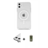 MARSİLYAN™- iPhone 11 Kılıf Kutup Klasik Serisi - Siyah Joko Magic 5D Hayalet Cam + Raze Metal Kamera Lens - GS