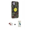 MARSİLYAN™- iPhone 11 Kılıf Nova Doku Koleksiyonu - Şeffaf Pasifik Cam Ekran Koruyucu + Pers Alüminyum Kamera Lens - KI