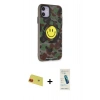 MARSİLYAN™- iPhone 11 Kılıf Nova Doku Koleksiyonu - Şeffaf Pasifik Cam Ekran Koruyucu + Rainbow Kamera Lens Koruma Cam - KI