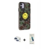 MARSİLYAN™- iPhone 11 Kılıf Nova Doku Koleksiyonu - Şeffaf Pasifik Cam Ekran Koruyucu + Pers Alüminyum Kamera Lens - LT