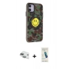 MARSİLYAN™- iPhone 11 Kılıf Nova Doku Koleksiyonu - Şeffaf Pasifik Cam Ekran Koruyucu + Pers Alüminyum Kamera Lens - YL