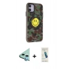 MARSİLYAN™- iPhone 11 Kılıf Nova Doku Koleksiyonu - Şeffaf Pasifik Cam Ekran Koruyucu + Raze Metal Kamera Lens - MI