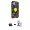 MARSİLYAN™- iPhone 11 Kılıf Nova Doku Koleksiyonu - Şeffaf Royal Nano Ekran Koruyucu + Kamera Lens Koruma Cam - SF