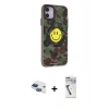 MARSİLYAN™- iPhone 11 Kılıf Nova Doku Koleksiyonu - Şeffaf Uv Polymer Nano Ekran Koruyucu + Pers Alüminyum Kamera Lens - LT