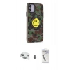 MARSİLYAN™- iPhone 11 Kılıf Nova Doku Koleksiyonu - Şeffaf Uv Polymer Nano Ekran Koruyucu + Pers Alüminyum Kamera Lens - YL