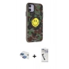 MARSİLYAN™- iPhone 11 Kılıf Nova Doku Koleksiyonu - Şeffaf Uv Polymer Nano Ekran Koruyucu + Pers Alüminyum Kamera Lens - GI