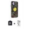 MARSİLYAN™- iPhone 11 Kılıf Nova Doku Koleksiyonu - Şeffaf Uv Polymer Nano Ekran Koruyucu + PVD Metal Kamera Lens - SH