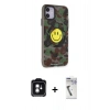 MARSİLYAN™- iPhone 11 Kılıf Nova Doku Koleksiyonu - Şeffaf Uv Polymer Nano Ekran Koruyucu + PVD Metal Kamera Lens - YL