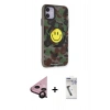 MARSİLYAN™- iPhone 11 Kılıf Nova Doku Koleksiyonu - Şeffaf Uv Polymer Nano Ekran Koruyucu + Raze Metal Kamera Lens - SH