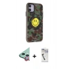 MARSİLYAN™- iPhone 11 Kılıf Nova Doku Koleksiyonu - Şeffaf Uv Polymer Nano Ekran Koruyucu + Raze Metal Kamera Lens - KI