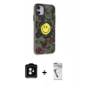 MARSİLYAN™- iPhone 11 Kılıf Nova Doku Koleksiyonu - Şeffaf Uv Polymer Nano Ekran Koruyucu + PVD Metal Kamera Lens - TU