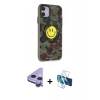 MARSİLYAN™- iPhone 11 Kılıf Nova Doku Koleksiyonu - Siyah 3D Antistatik Seramik Nano Ekran Koruyucu + Raze Metal Kamera Lens - MR