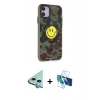MARSİLYAN™- iPhone 11 Kılıf Nova Doku Koleksiyonu - Siyah 3D Antistatik Seramik Nano Ekran Koruyucu + Raze Metal Kamera Lens - MI