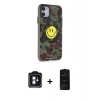 MARSİLYAN™- iPhone 11 Kılıf Nova Doku Koleksiyonu - Siyah 6D Antistatik Mat Seramik Hayalet Nano Ekran Koruyucu + PVD Metal Kamera Lens - MI