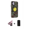 MARSİLYAN™- iPhone 11 Kılıf Nova Doku Koleksiyonu - Siyah 6D Antistatik Mat Seramik Hayalet Nano Ekran Koruyucu + Raze Metal Kamera Lens - SH