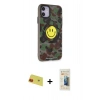 MARSİLYAN™- iPhone 11 Kılıf Nova Doku Koleksiyonu - Siyah 6D Mat Seramik Hayalet Nano Ekran Koruyucu + Rainbow Kamera Lens Koruma Cam - KI